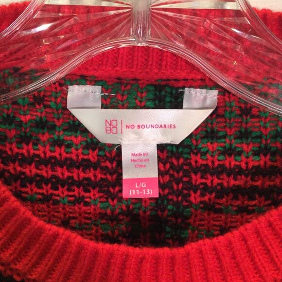 Ugly Christmas Sweater Santa Bestie themed Juniors L 11/13 - Picture 2 of 5